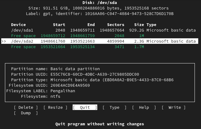 cfdisk